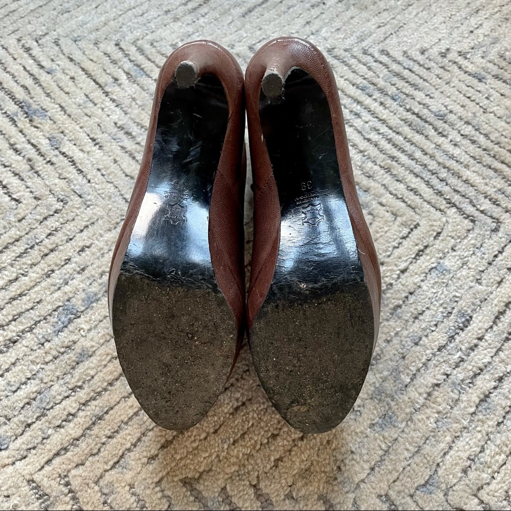 Rodebjer Brown Leather Lace Up Booties - Picture 7 of 8